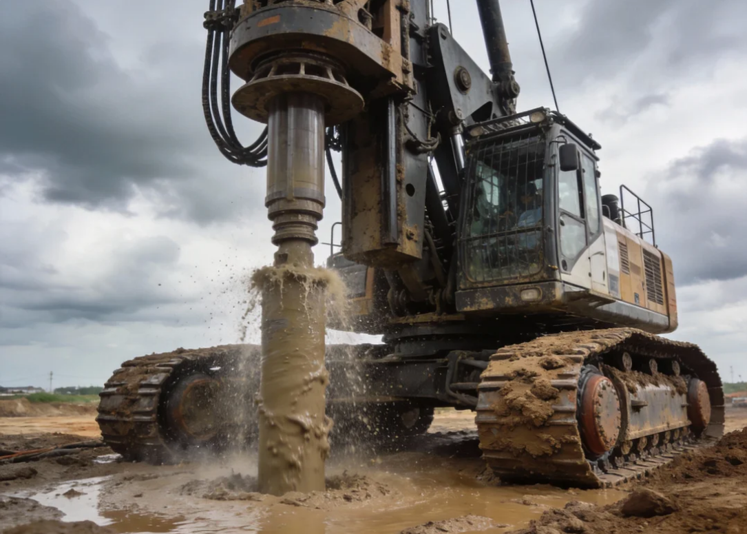 深基坑支护-华筑天下 旋挖桩+腰梁联合支护