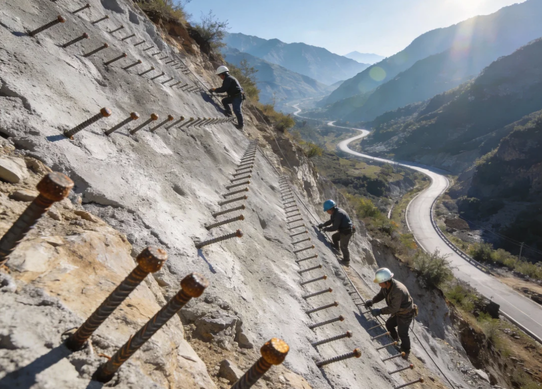 边坡锚杆施工-华筑天下建筑工程