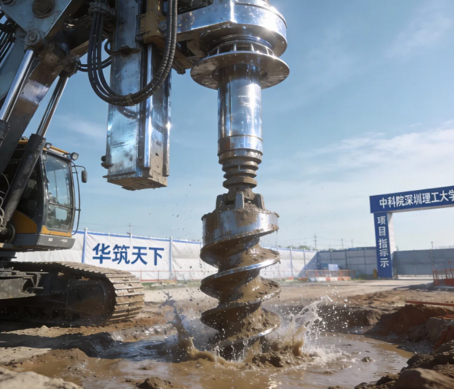 华筑天下承建深圳中国科学院深圳理工大学桩基地基工程_桩基础施工案例