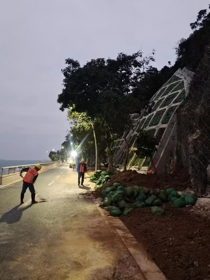 深圳大鹏台风灾害治理-华筑天下锚杆格子梁边坡支护工程.png